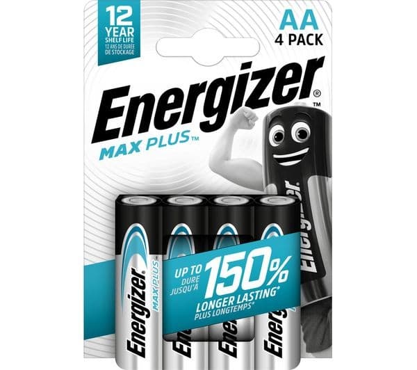 ENERGIZER Max Plus AA Alkaline Batteries - Pack of 4 - Image 1