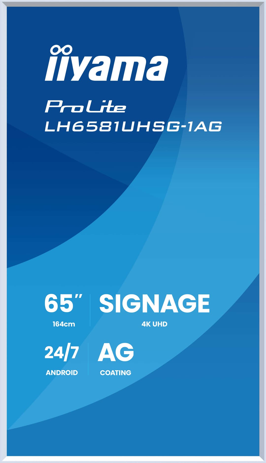 iiyama LH6581UHSG-1AG Signage Display Digital signage flat panel 163.8 cm (64.5") Wi-Fi 500 cd/m² 4K Ultra HD White Built-in processor Android 24/7 - Image 3