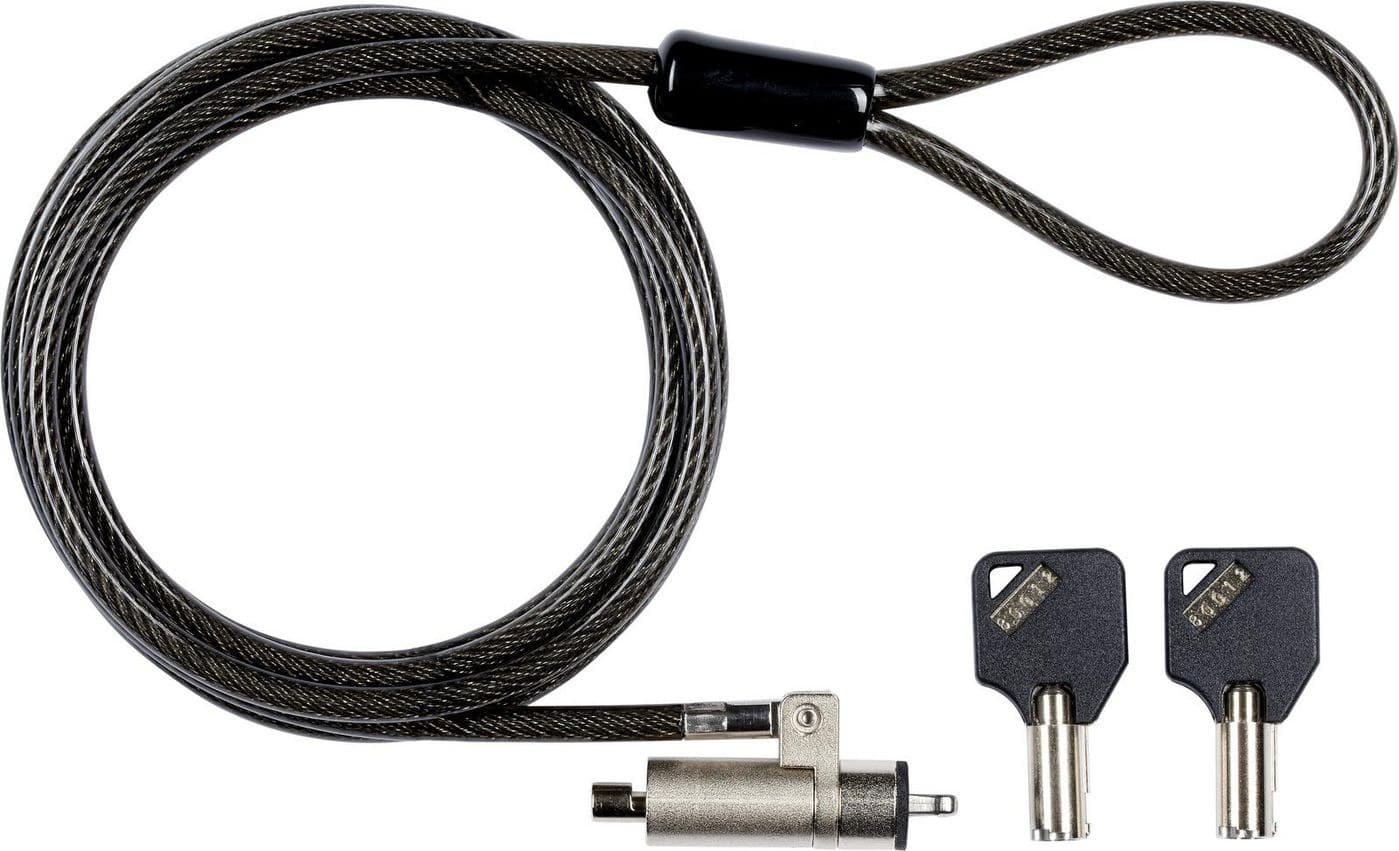 eSTUFF Security Lock with Keys for K-Slot 1.8m Carbon Steel Cable Lock (GLB220101)