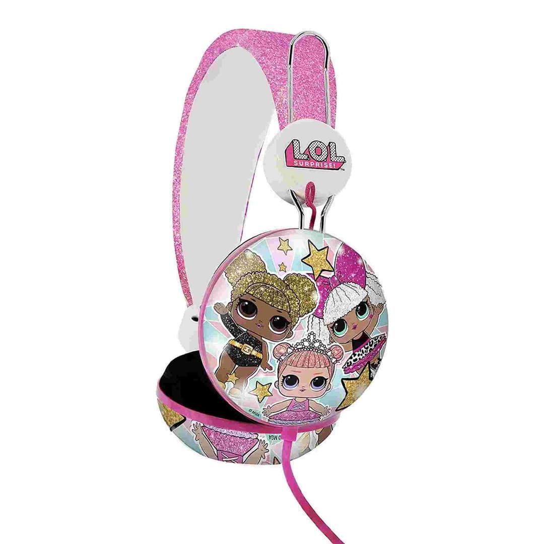 L.O.L. Surprise! Glitter Glam Kid's Wired Headphones - Pink - Image 1