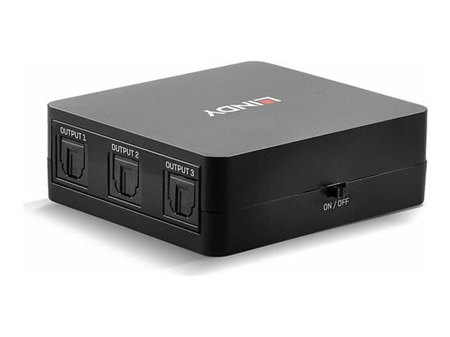Lindy 3 Port TosLink (Optical) Digital Audio Splitter (70480) - Image 4