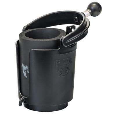 RAM Mounts RAM-B-132BU Level Cup 16oz Self-Levelling Drink Holder with B Size 1 inch Ball and Koozie - Image 1