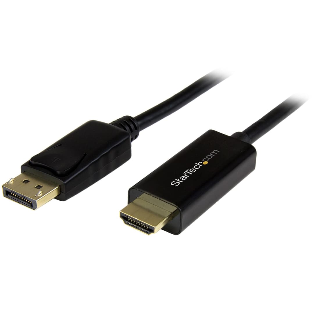 StarTech.com 6ft (2m) DisplayPort to HDMI Cable - 4K 30Hz - DisplayPort to HDMI Adapter Cable - DP 1.2 to HDMI Monitor Cable Converter - Latching DP Connector - Passive DP to HDMI Cord - Image 1