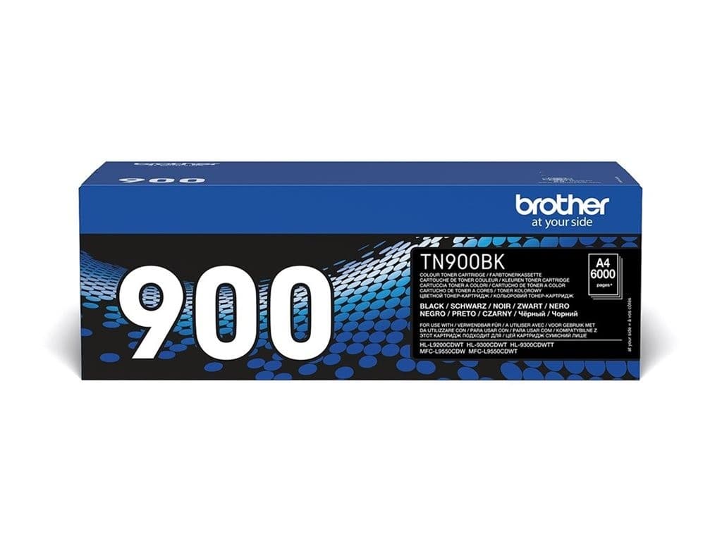 Brother TN900BK Original Toner Cartridge - Black (6,000 Pages) - Image 1