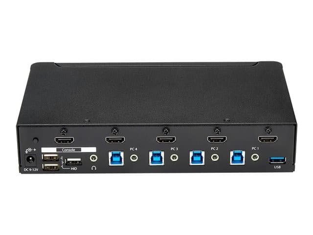 StarTech SV431HDU3A2 4 Port HDMI KVM Switch - 1080p, 3-Port USB 3.0 Hub & Audio - Image 2