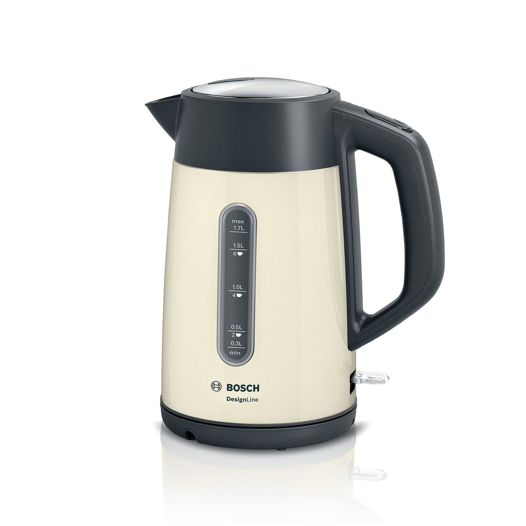 Bosch DesignLine Plus Cordless Kettle TWK4P437GB 1.7L 3000W - Cream - Image 1