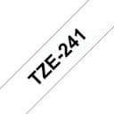 Brother TZe-241 Laminated label-making tape Black on white 18mm x 8m thumbnail 1