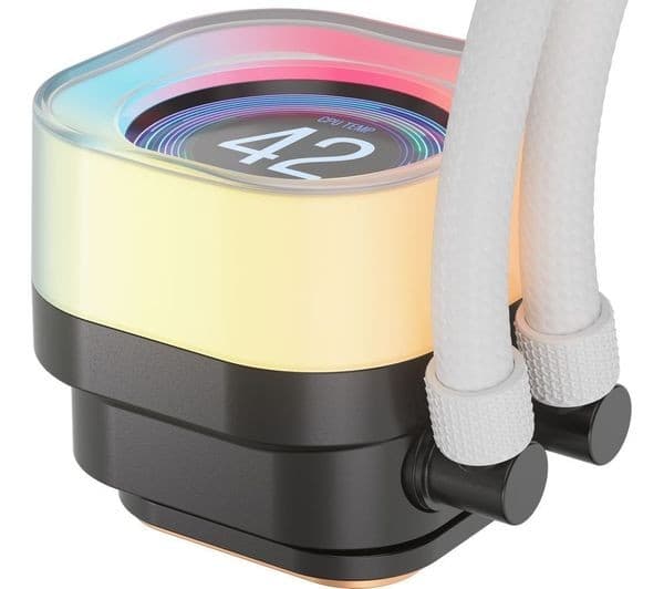 CORSAIR iCUE LINK TITAN 240 RX LCD RGB Liquid CPU Cooler White - Image 3