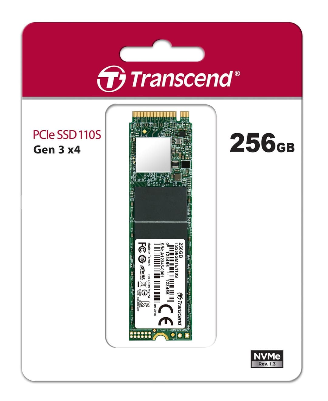Transcend 110S M.2 2280 NVMe PCIe Gen3 x4 SSD - 256GB - Image 3