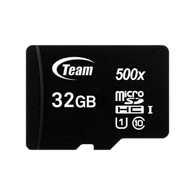 Team Group 32GB MicroSDHC UHS-I U1 Class 10 Memory Card with SD Adapter (TUSDH32GCL10U03) - Image 1