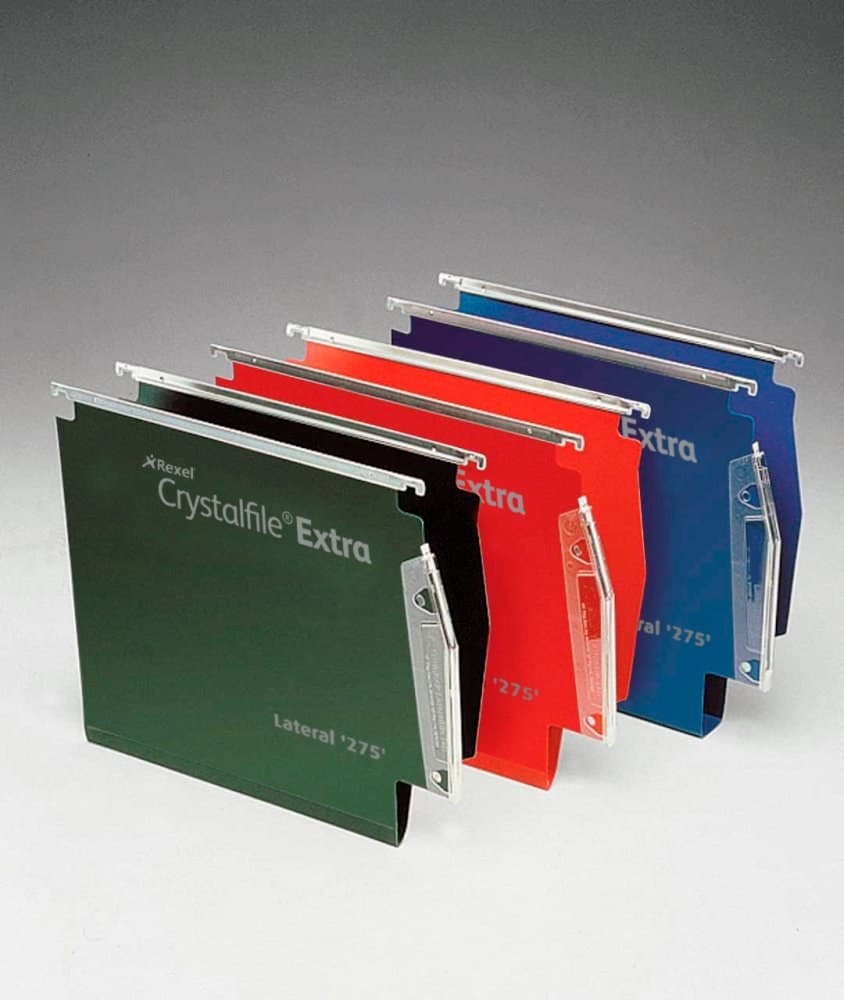Rexel Crystalfile Extra `275` Lateral File 15mm Green (25) - Image 3