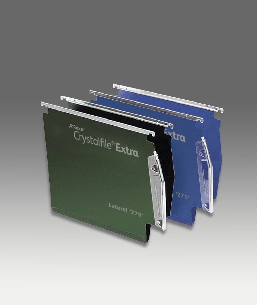 Rexel Crystalfile Extra `275` Lateral File 15mm Green (25) - Image 4