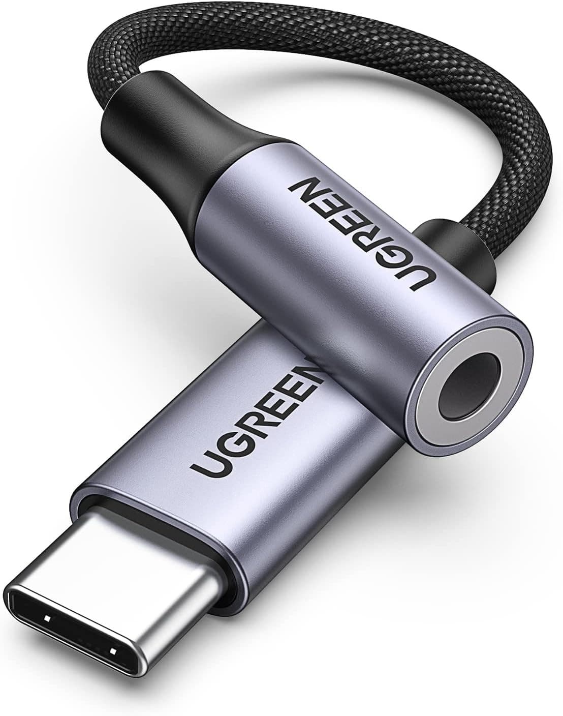 UGREEN USB-C to 3.5mm DAC Adapter – Hi-Fi Audio for iPhone, Galaxy, iPad, Pixel – Silver