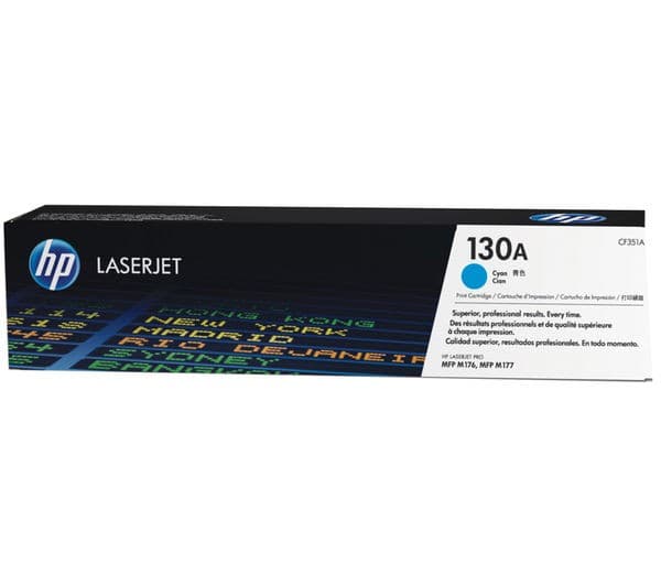 HP 130A Cyan Original LaserJet Toner Cartridge (CF351A) - Image 1