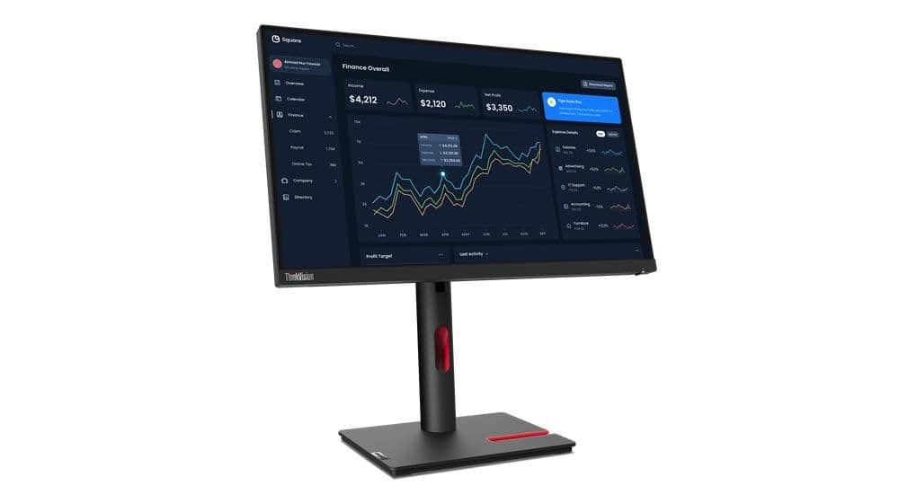 Lenovo ThinkVision T22i-30 21.5 Inch 1920 x 1080 Full HD IPS Flat Monitor - Black - Image 1