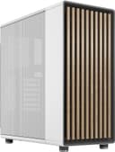 Fractal Design North FD-C-NOR1C-03 ATX Mid Tower PC Gaming Case Mesh Side Panel Chalk White with Oak Front 2 x 140mm Aspect PWM Fans thumbnail 1