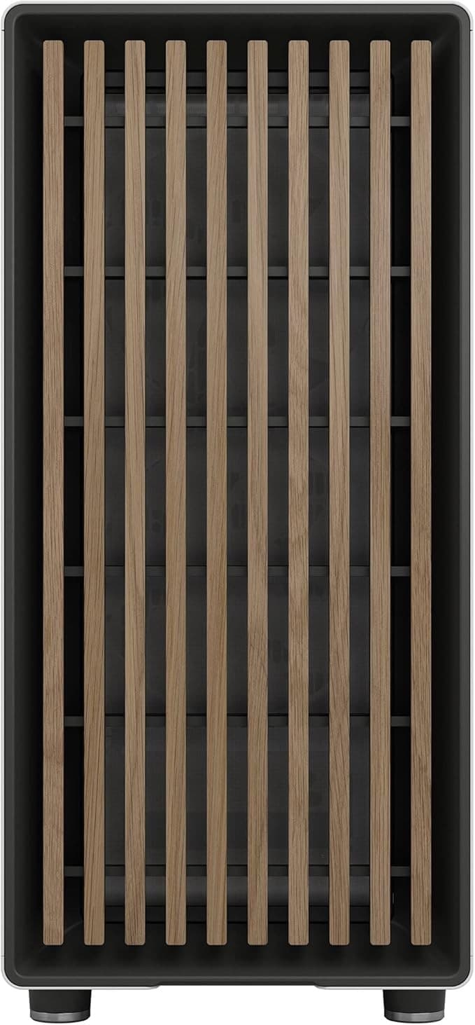 Fractal Design North FD-C-NOR1C-03 ATX Mid Tower PC Gaming Case Mesh Side Panel Chalk White with Oak Front 2 x 140mm Aspect PWM Fans - Image 2