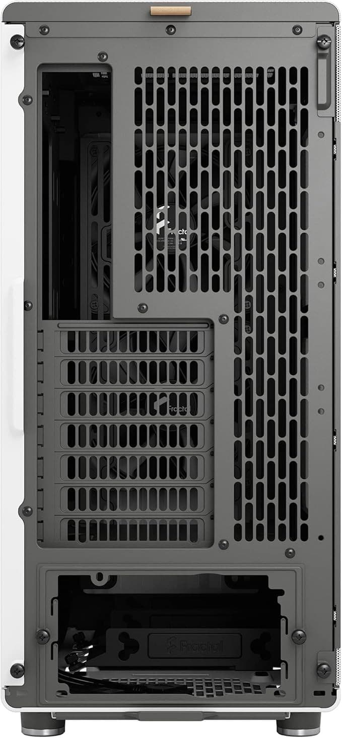 Fractal Design North FD-C-NOR1C-03 ATX Mid Tower PC Gaming Case Mesh Side Panel Chalk White with Oak Front 2 x 140mm Aspect PWM Fans - Image 3