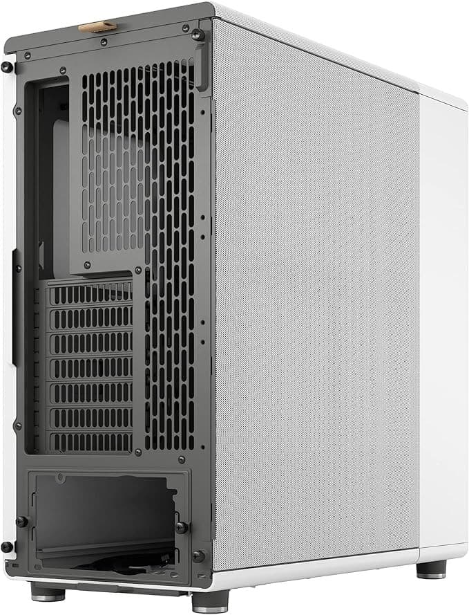 Fractal Design North FD-C-NOR1C-03 ATX Mid Tower PC Gaming Case Mesh Side Panel Chalk White with Oak Front 2 x 140mm Aspect PWM Fans - Image 4