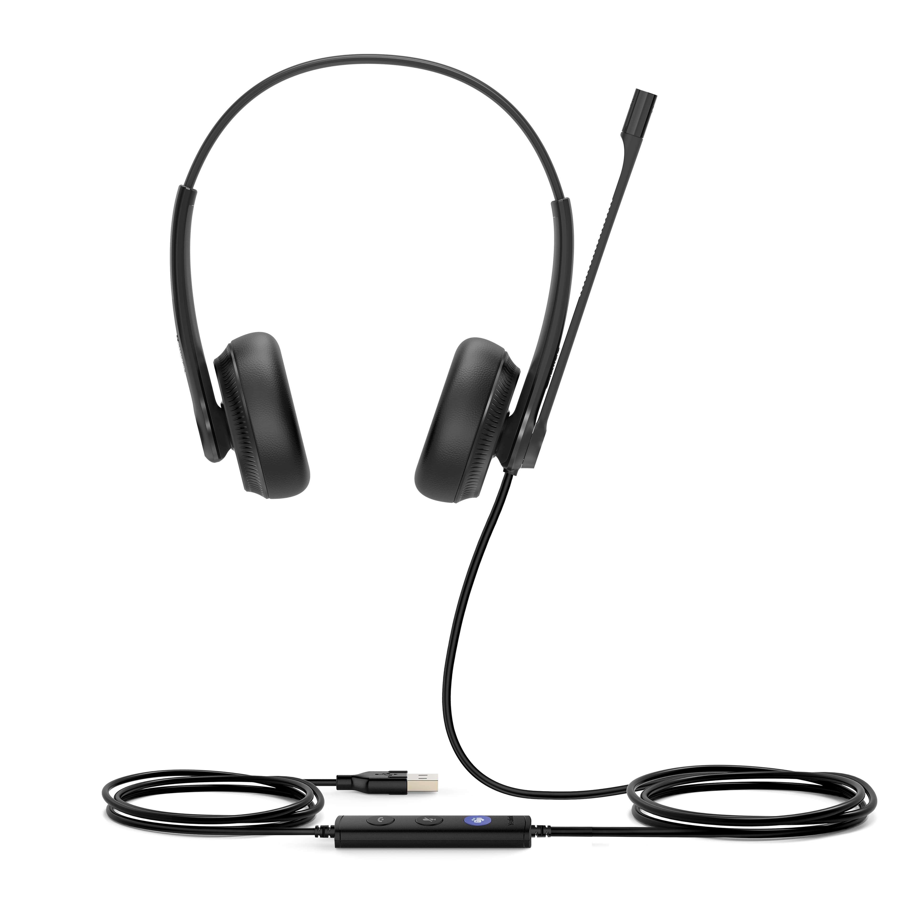Yealink UH34 Teams Wired USB-A Headset Black - Dual