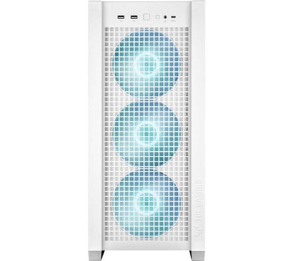 ASUS TUF Gaming GT302 ARGB E-ATX Mid-Tower PC Case with 4 x 140mm ARGB Fans - White - Image 2