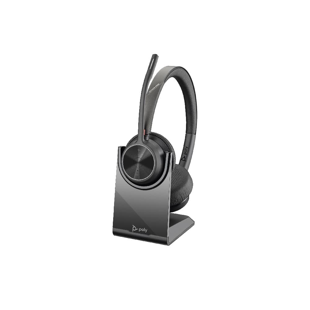 Poly Voyager 4320 UC Stereo Wireless USB Headset Black with BT700 USB-A Adapter + Charging Stand - 77Y99AA - Image 3