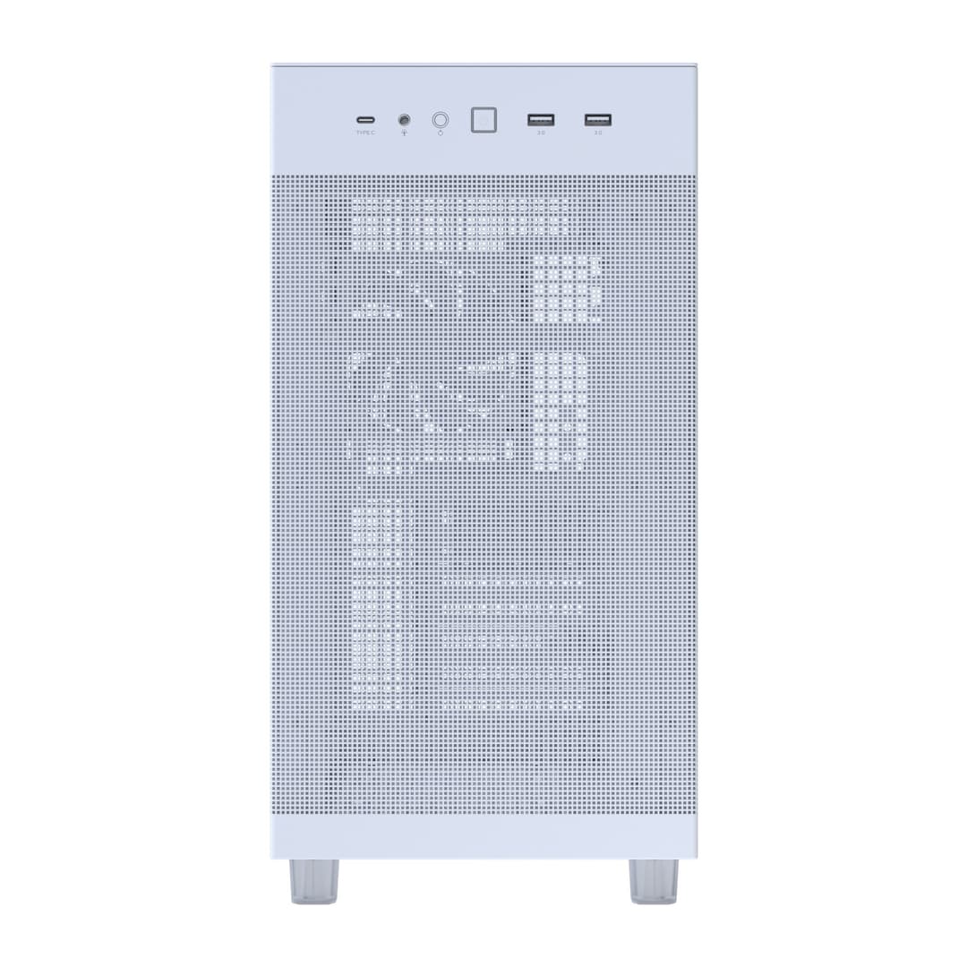 ASUS Prime AP303 Tempered Glass Panel 44L ATX Mid-Tower PC Case, USB-C 20Gbps - White - Image 2