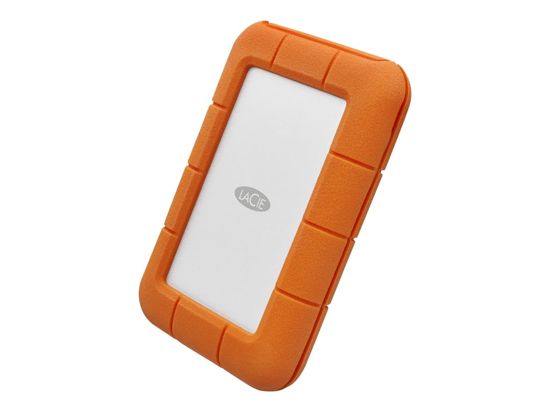 LaCie Rugged USB-C 1TB Portable Hard Drive Orange - Image 1