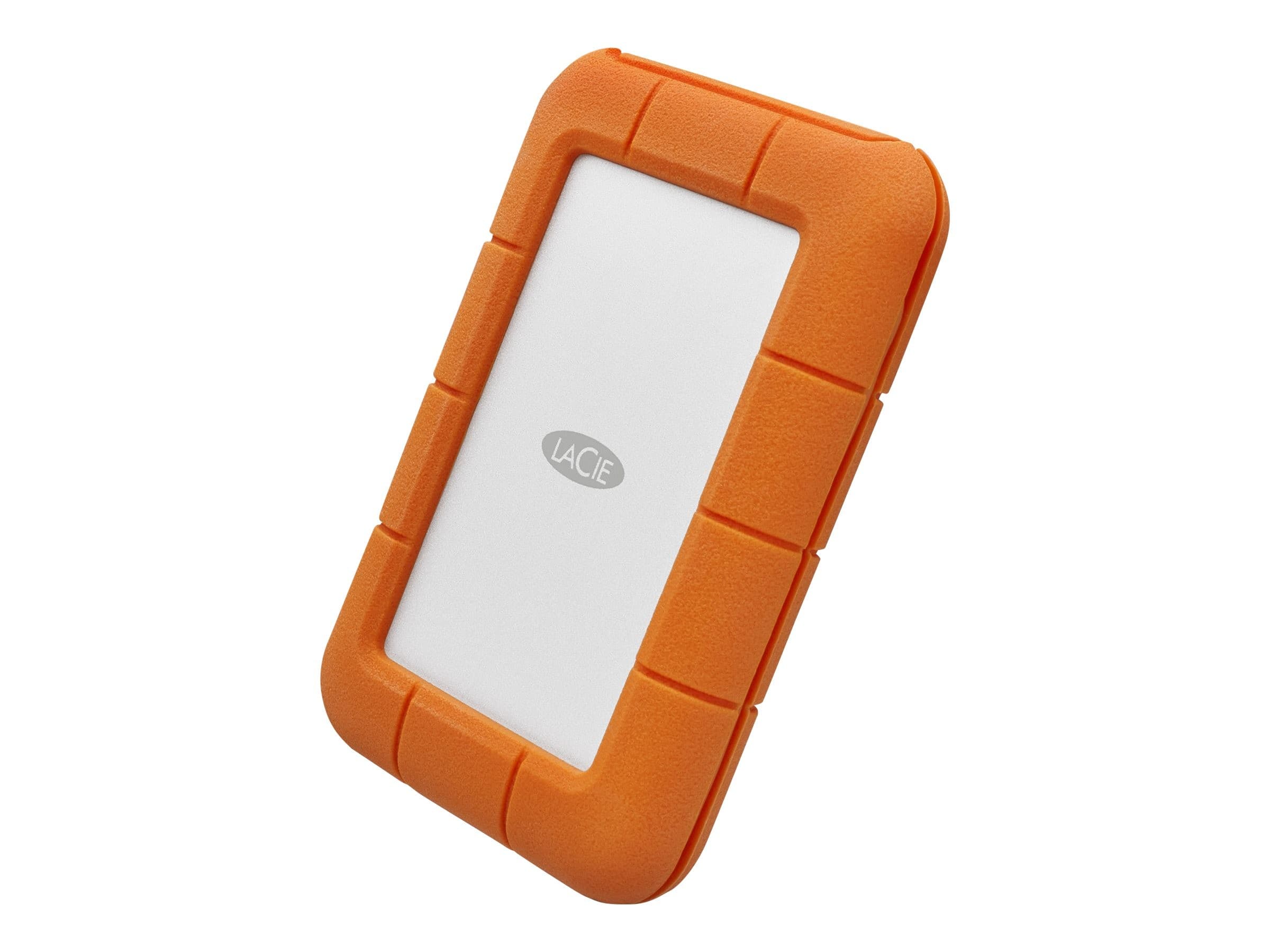 LaCie Rugged USB-C 1TB Portable Hard Drive Orange