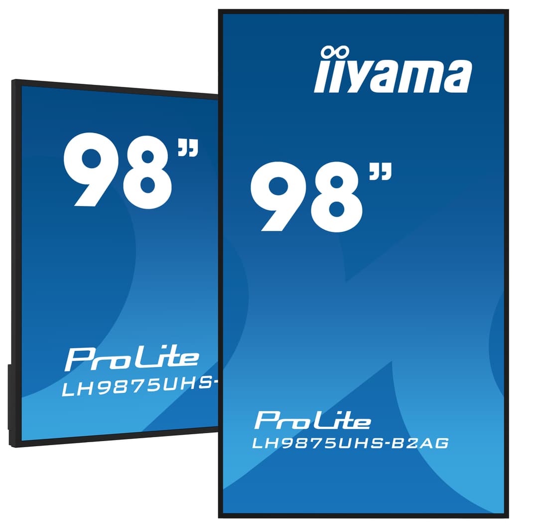 iiyama LH9875UHS-B2AG Signage Display Digital signage flat panel 2.48 m (97.5") LED Wi-Fi 500 cd/m² 4K Ultra HD Black Built-in processor Android 11 24/7 - Image 1