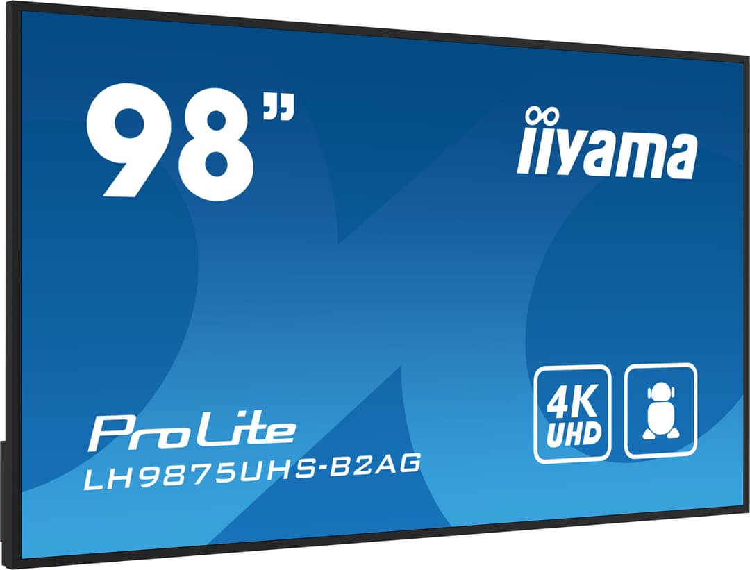 iiyama LH9875UHS-B2AG Signage Display Digital signage flat panel 2.48 m (97.5") LED Wi-Fi 500 cd/m² 4K Ultra HD Black Built-in processor Android 11 24/7 - Image 4