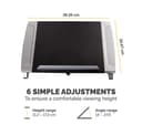 Fellowes Office Suites Laptop Stand 8032006 - Adjustable Laptop Riser with 6 Height Adjustments - Max Laptop Size 17", Max Weight 5KG - Silver & Black thumbnail 4