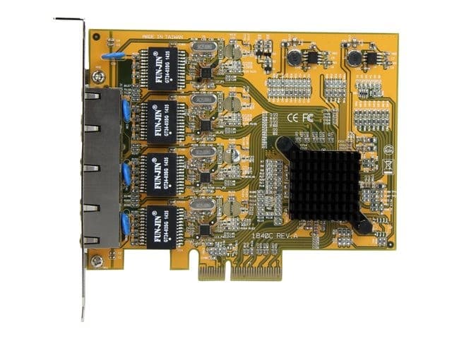 StarTech.com 4 Port Gigabit NIC PCIe Network Card - Quad Port Adapter (ST1000SPEX43) - network adapter - PCIe x4 - Gigabit Ethernet x 4