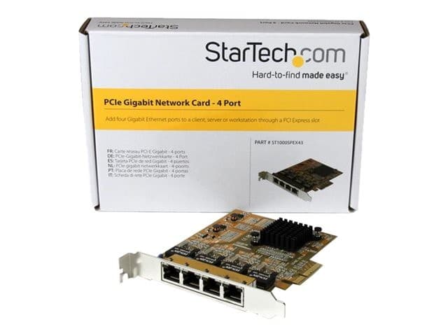 StarTech.com 4 Port Gigabit NIC PCIe Network Card - Quad Port Adapter (ST1000SPEX43) - network adapter - PCIe x4 - Gigabit Ethernet x 4 - Image 5