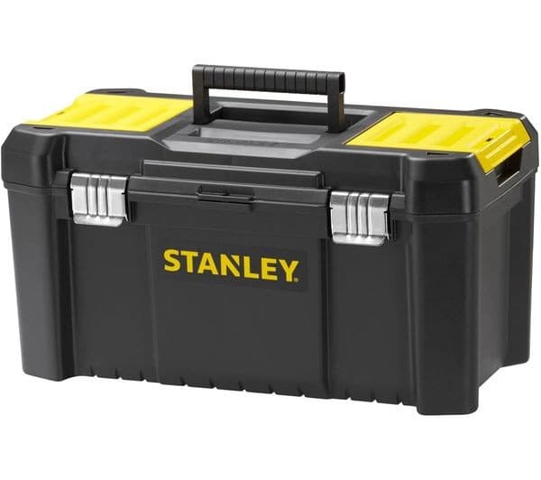STANLEY STST1-75521 Essential Toolbox with Metal Latches - 19", Black & Yellow