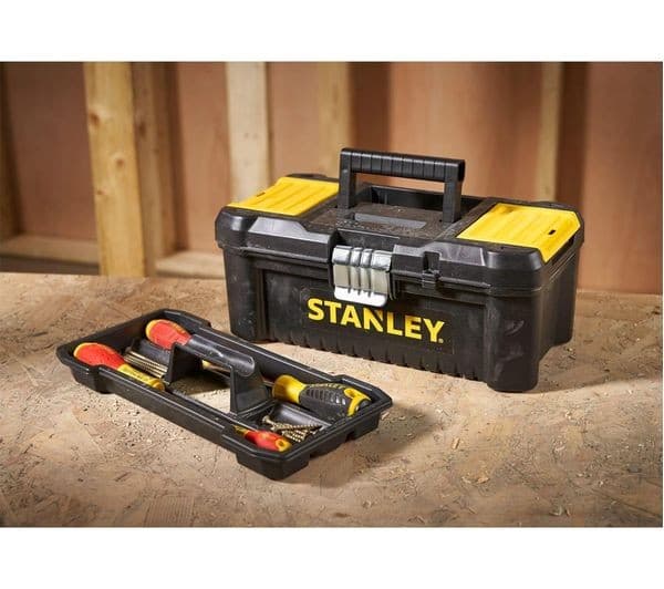 STANLEY STST1-75521 Essential Toolbox with Metal Latches - 19", Black & Yellow - Image 2