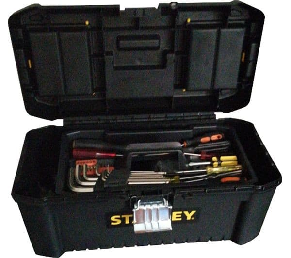 STANLEY STST1-75521 Essential Toolbox with Metal Latches - 19", Black & Yellow - Image 5