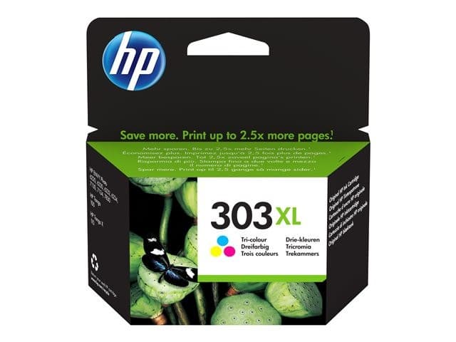HP 303XL High Yield Tri-colour (Cyan, Magenta, Yellow) Original Ink Cartridge - T6N03AE
