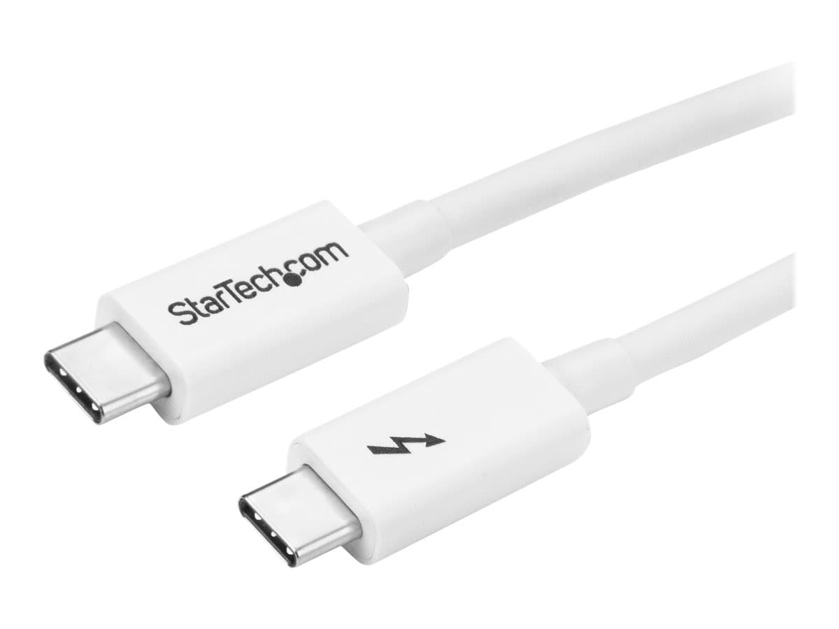 StarTech Thunderbolt 3 Cable 1m USB-C to USB-C 20Gbps 100W PD 4K White (TBLT3MM1MW)
