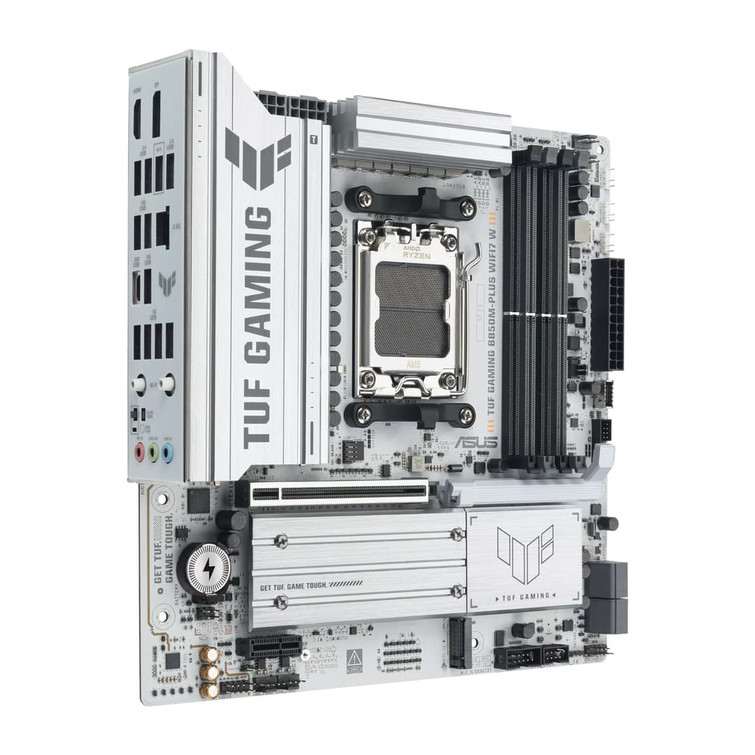 ASUS TUF GAMING B850M-PLUS WIFI7 W B850 Socket AM5 Micro-ATX Motherboard - White - Image 3