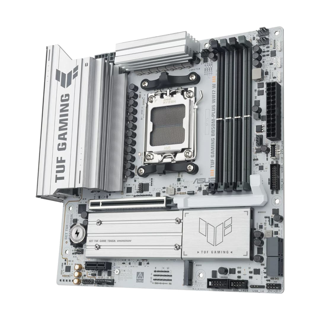 ASUS TUF GAMING B850M-PLUS WIFI7 W B850 Socket AM5 Micro-ATX Motherboard - White - Image 4