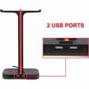 Raiden Dual Headset Stand with 2-Port USB Hub & RGB LED Lighting thumbnail 3