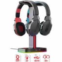 Raiden Dual Headset Stand with 2-Port USB Hub & RGB LED Lighting thumbnail 4