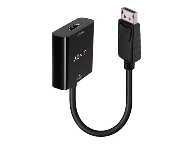 Lindy DisplayPort 1.2 to HDMI 2.0 Active Adapter Converter 4K 60Hz Black (41068) - Image 1