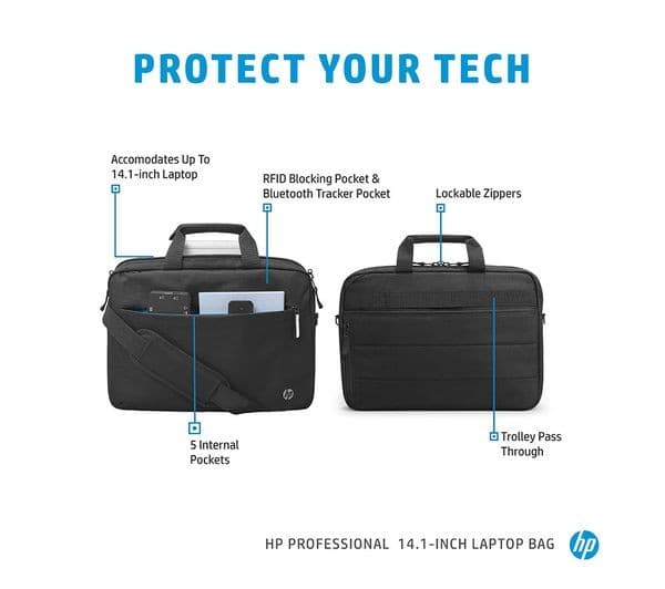 HP Professional 14.1” Laptop Case (500S8AA) - Black - Image 3