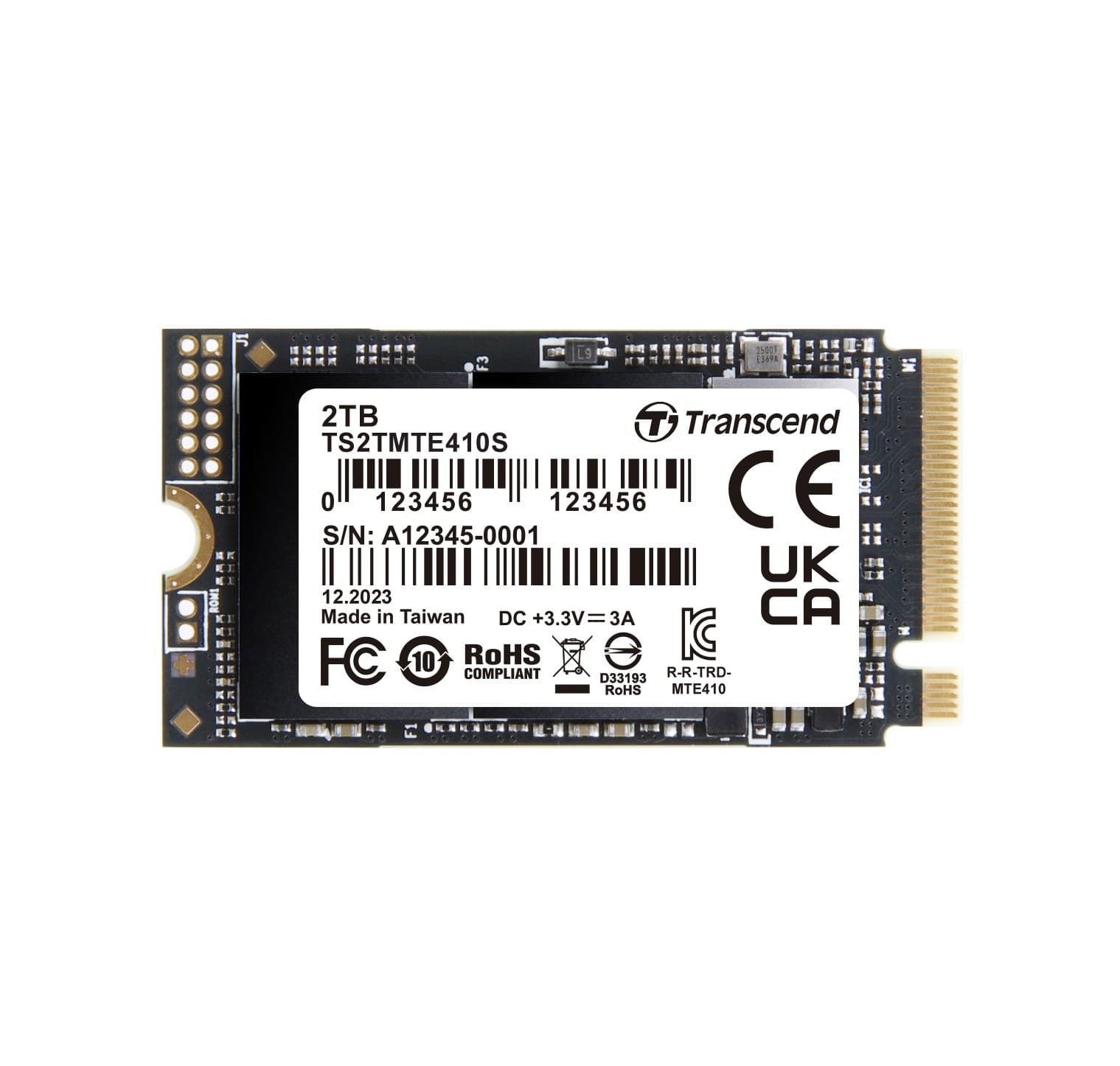 2TB Transcend MTE410S NVMe PCIe 4.0 M.2 2242 Gen4 x4 Internal SSD