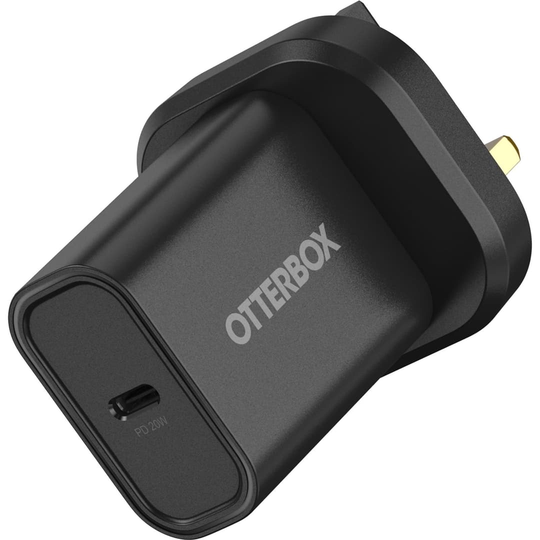 OtterBox Standard UK 20W USB-C PD Wall Charger, Black - Image 1