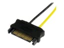 StarTech SATPCIEXADAP 2x SATA Power to 6 Pin PCIe Video Card Power Cable Adapter 15cm thumbnail 3