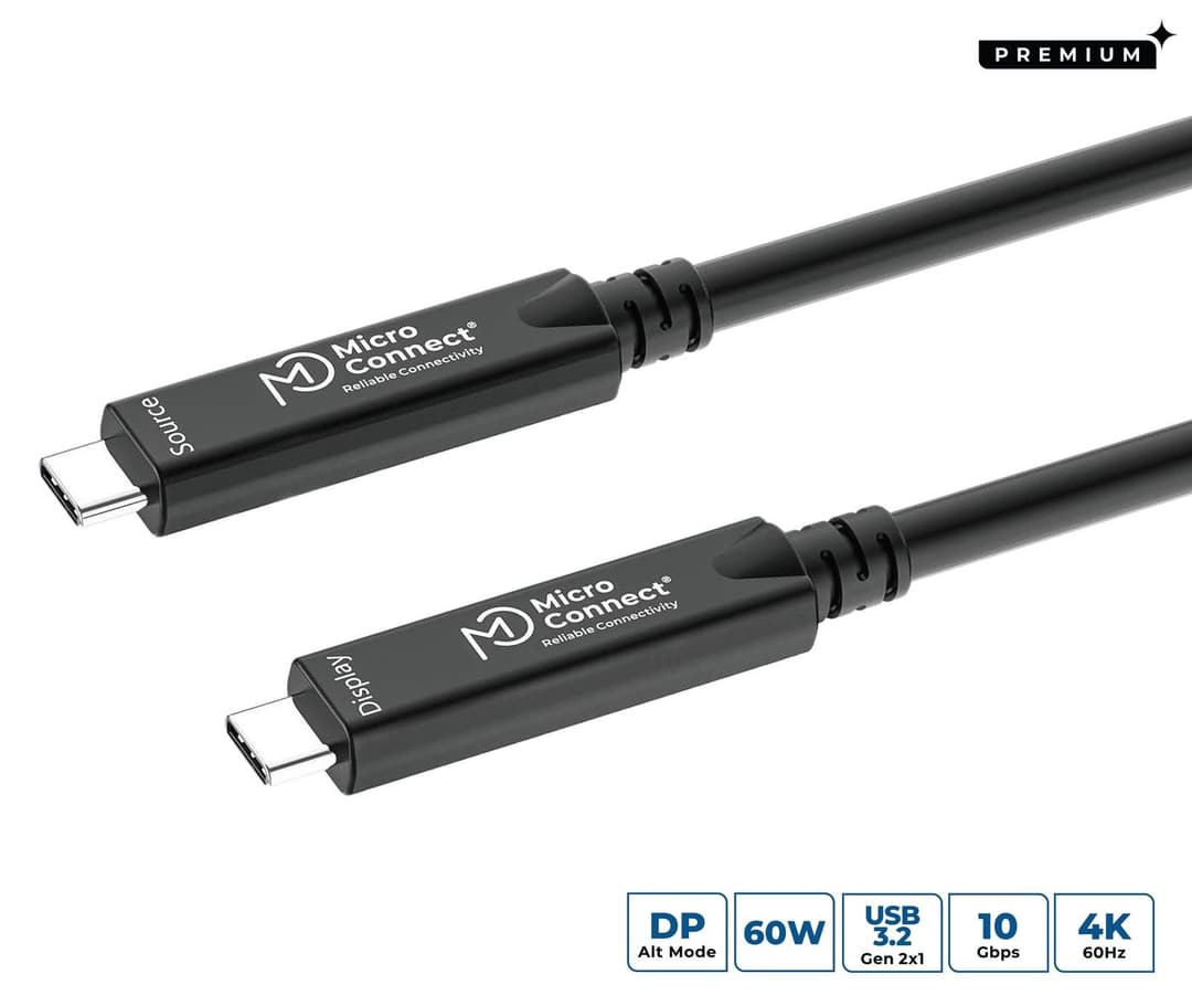 USB-C to USB-C cable 5m, - Image 1