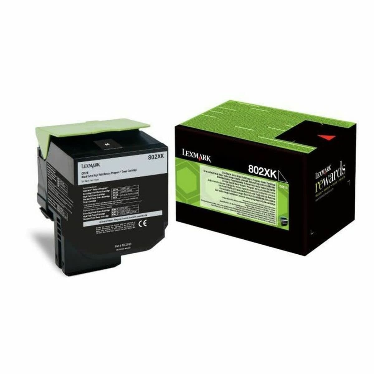 Lexmark 80C2XK0 (802XK) Black Extra High Yield Return Programme Laser Toner Cartridge for CX510DE - 8,000 Pages